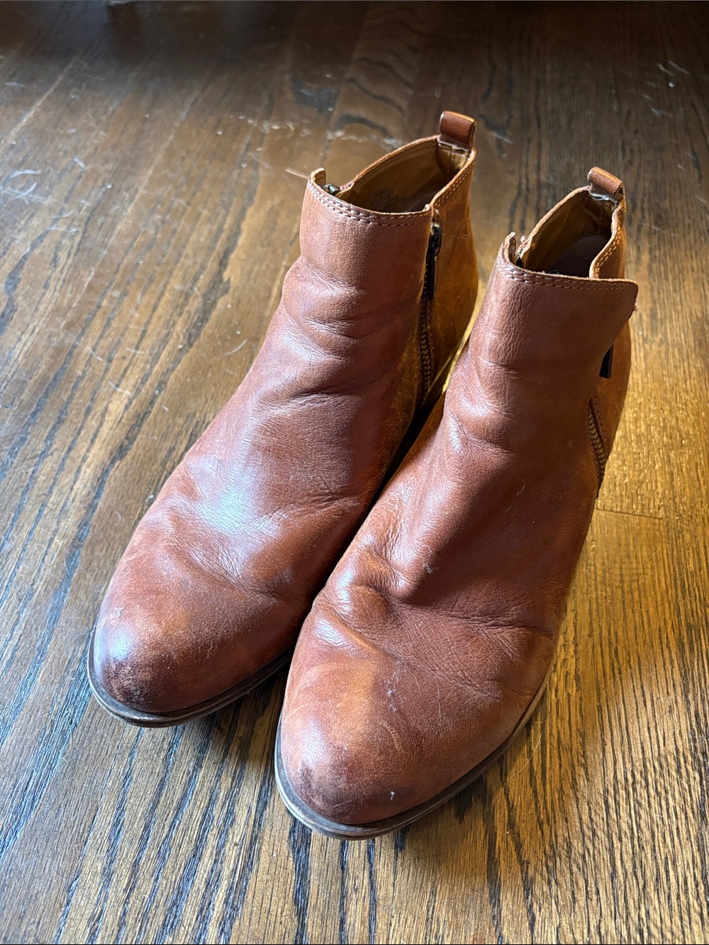 Lucky Brand Women's Chestnut Tan Leather Ankle Boots